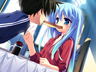 Man kissing woman mirror anime - a cigarette free wallpaper for desktop