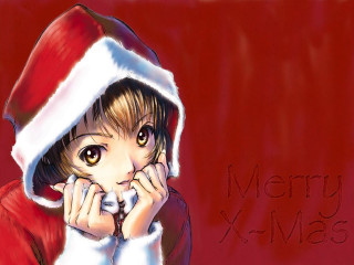 Manga girl santa hat christmas - manga and anime 1 9 9 9 free wallpaper
