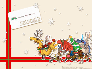Christmas reindeer sleigh cartoon fox - a sleigh free wallpaper