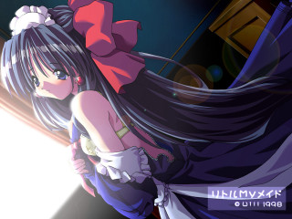 Long haired girl bow window - long hair and a bow free wallpaper for desktop