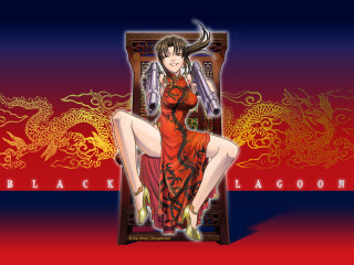 Woman red dress dragon sword - a chair free wallpaper