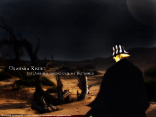 Desert night man black suit - darkness free wallpaper for desktop