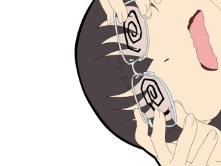 Ayako rokkaku open mouth glasses - a pair of glasses free wallpaper