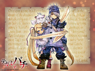 Anime couple sword cat snowflakes - a couple of anime characters holding free wallpaper