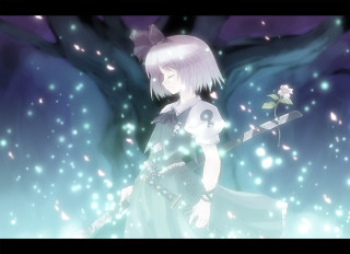 Girl sword flower tree stars 2 - star and a sky background free wallpaper for desktop