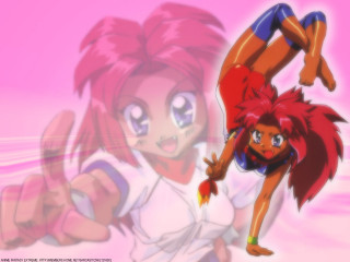 Falling girl pink background anime - a cartoon girl free wallpaper