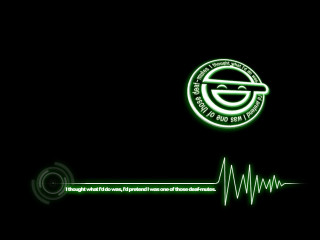 Green heartbeat smile dark glow - a green glow free wallpaper