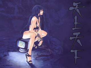 Woman black dress tv cyberpunk - yukito kishiro free wallpaper for desktop