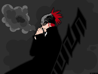 Mohawk man smoking black suit - a black suit free wallpaper