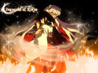 Anime couple fireplace stars sparkles - a fire place free wallpaper