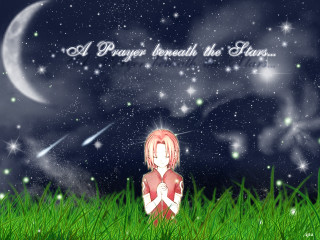 Girl grass star message anime - cheng shifa free wallpaper