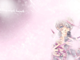 Anime boy pink gradient white - clarice beckett free wallpaper