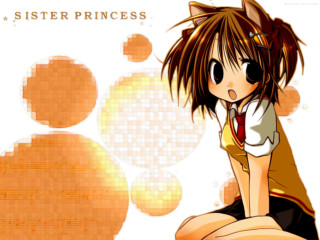 Girl cat sitting anime blush - furry free wallpaper