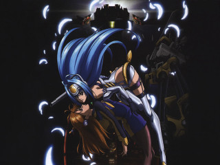 Blue haired woman sword black - a blue light free wallpaper