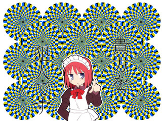 Redhair girl bowtie circularpattern fireworks - madhouse free wallpaper