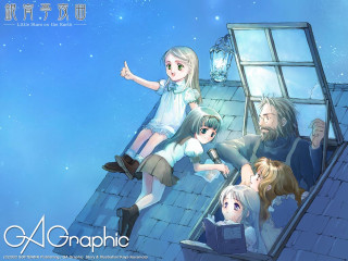 Rooftop group people sky constellation - top of a roof next free wallpaper