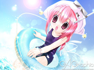 Pink hair girl life preserver - pink hair and a hat free wallpaper