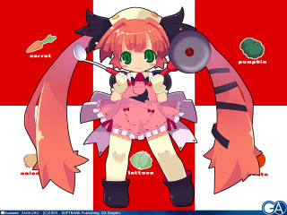 Girl pink dress red white - flag free wallpaper