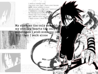 Sasuke gothic portrait blackwhite bandages - a picture of a person free wallpaper