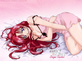Red haired woman bed pink - red hair and glasses free wallpaper
