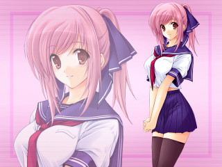 Pink haired anime girls sailor 3 - a pink hair free wallpaper