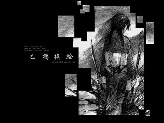 Black white woman dress long - chinese character free wallpaper for desktop