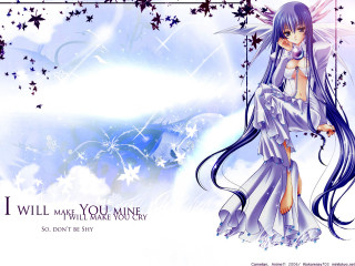 Anime girl longhair white dress 2 - a anime girl free wallpaper for desktop