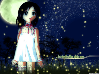 Girl white dress full moon - a full moon in the background free wallpaper for desktop