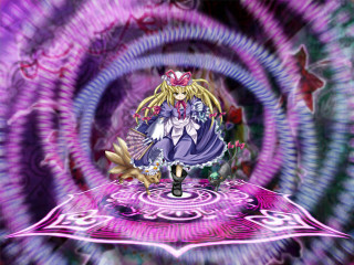 Alice yukari spellcard backgrounds blurry - a purple swirl free wallpaper