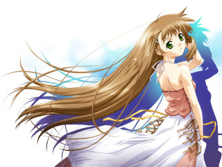 Alice prin anime portrait floating - long hair and a dress free wallpaper