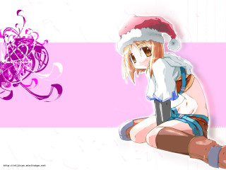 Girl santa hat laptop pink - a santa hat free wallpaper