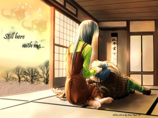 Woman man cat window romantic - the floor next free wallpaper for desktop