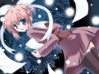 Pink moonlight sky star kyoto - a book in her hand free wallpaper