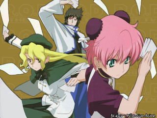 Pink hair green eyes anime 3 - a pink hair free wallpaper