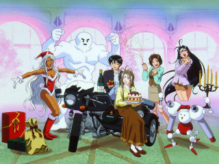 Motorcycle group christmas girls santa - manga and anime 1 9 9 9 free wallpaper