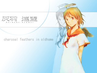 Chizuko yoshida angel wings sailor - a white circle free wallpaper