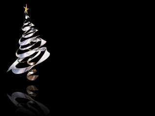 Christmas tree star reflection dark - the dark background free wallpaper for desktop