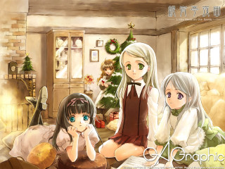 Girls christmas tree living room - a floor next free wallpaper