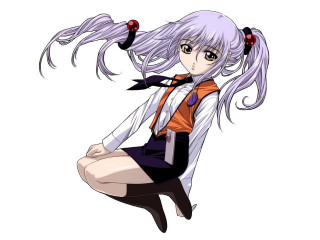 Girl long white hair crossed - neo free wallpaper for desktop