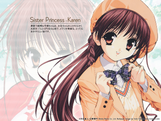 Girl hat coat bowtie portrait - kyoto animation free wallpaper