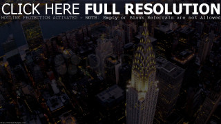 City skyline clock tower lit - a caption free wallpaper for desktop