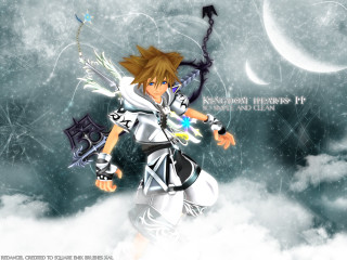 Anime sword cloud moon astronaut - a anime character holding free wallpaper