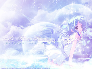 Girl cloud starry sky holography - a cloud free wallpaper