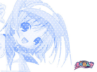 Girl blueeyes bow polkadot manga - a drawing of a girl free wallpaper