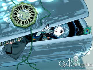 Woman car clock feather ghost - free anime wallpaper for desktop