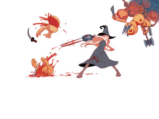 Cartoon kicking knife blooded hat - bloody free wallpaper for desktop