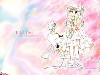 Girl boy pink background swirls - swirl free wallpaper