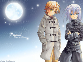 Anime characters fullmoon starrysky aurora - a full moon free wallpaper for desktop