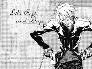 Man chain gothic manga fishnets - a drawing of a man free wallpaper for desktop