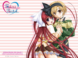 Anime girls hugging sailor hats - a couple of anime girls free wallpaper